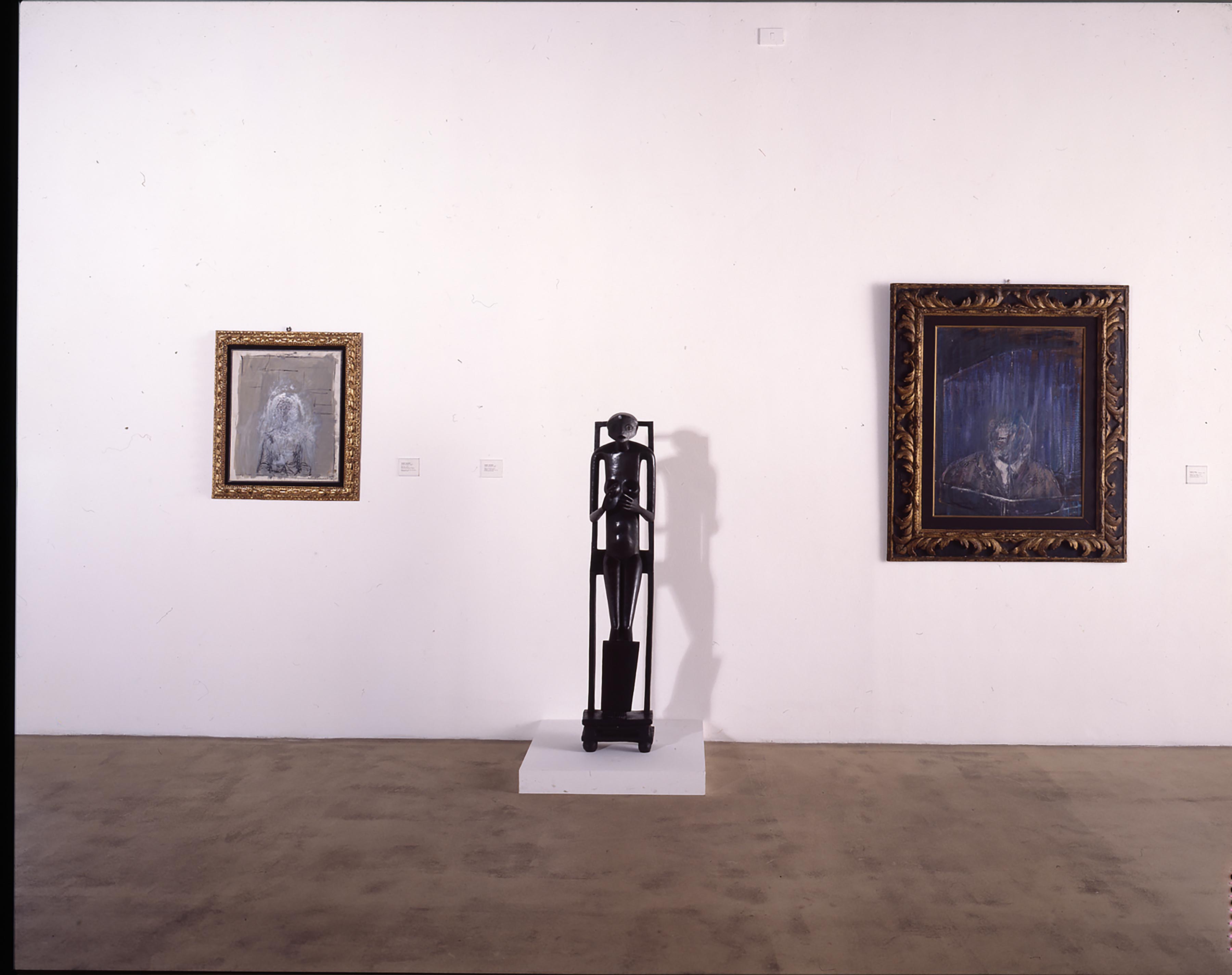  Alberto Giacometti, Ritratto, 1957; Objet invisible, 1934; Francis Bacon, Study for a Head, 1954